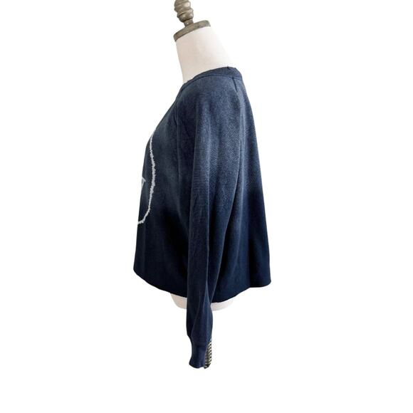 I Stole My Boyfriend’s Shirt Gray Ombre Smiley Face Sweatshirt Women's Sz Small - Picture 4 of 6